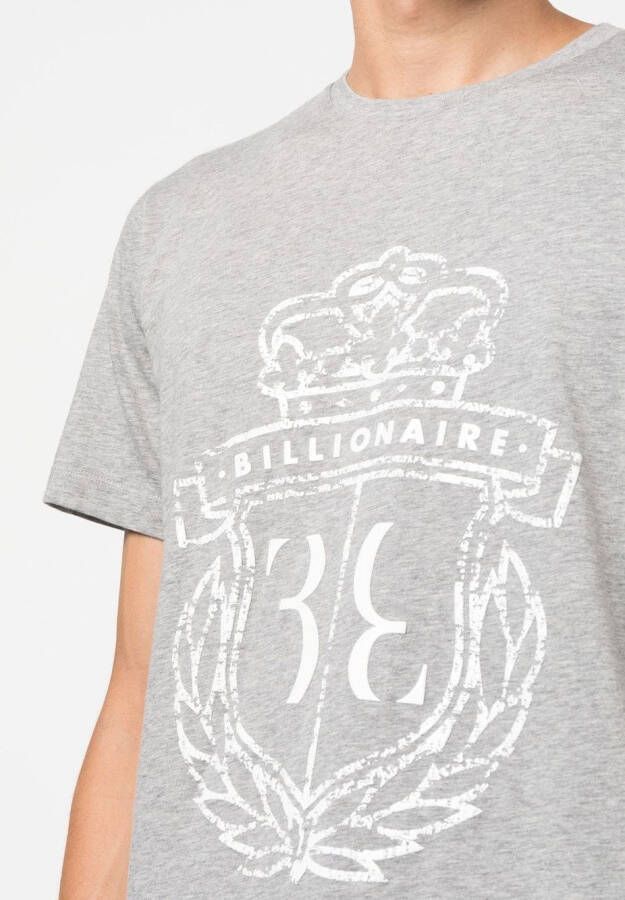 Billionaire T-shirt met logoprint Grijs