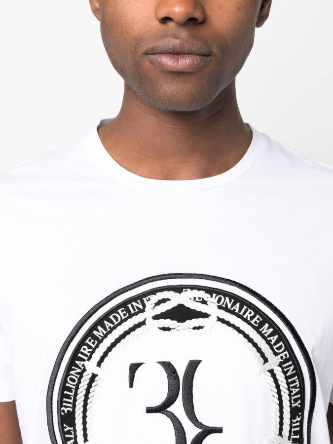 Billionaire T-shirt met logoprint Wit