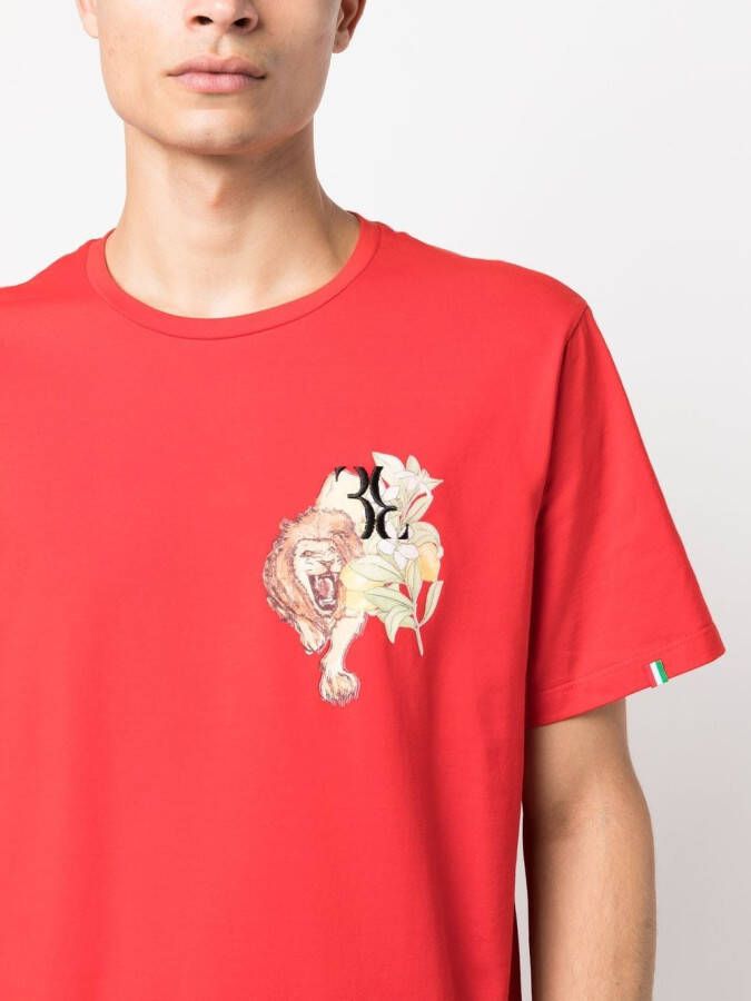 Billionaire T-shirt met ronde hals Rood