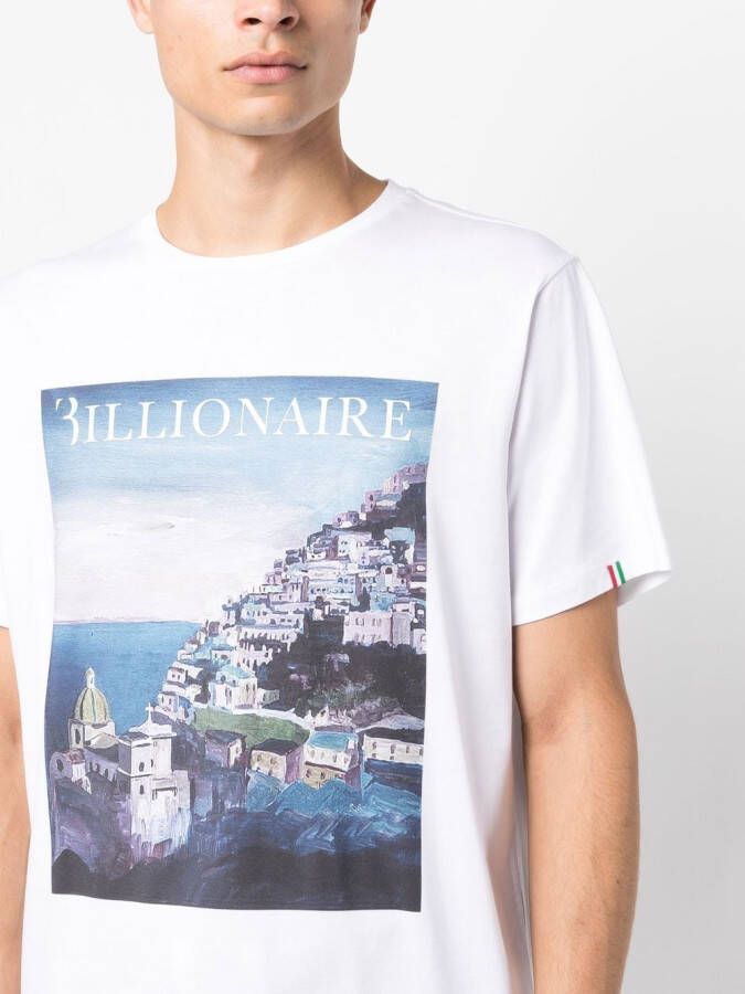Billionaire T-shirt met ronde hals Wit