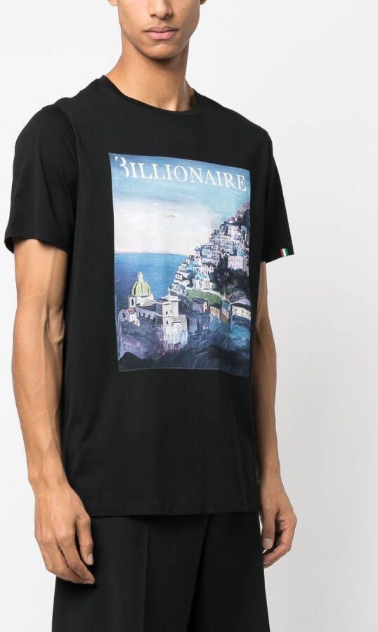 Billionaire T-shirt met ronde hals Zwart