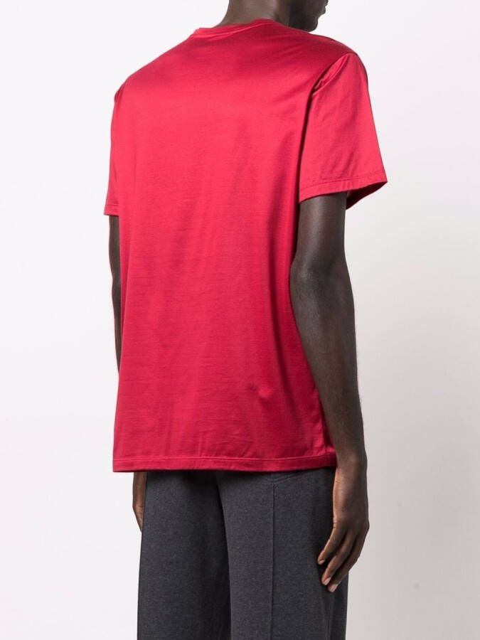 Billionaire T-shirt met wolfprint Rood