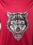 Billionaire T-shirt met wolfprint Rood - Thumbnail 5