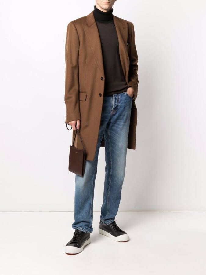 Billionaire Trui met colourblocking Bruin