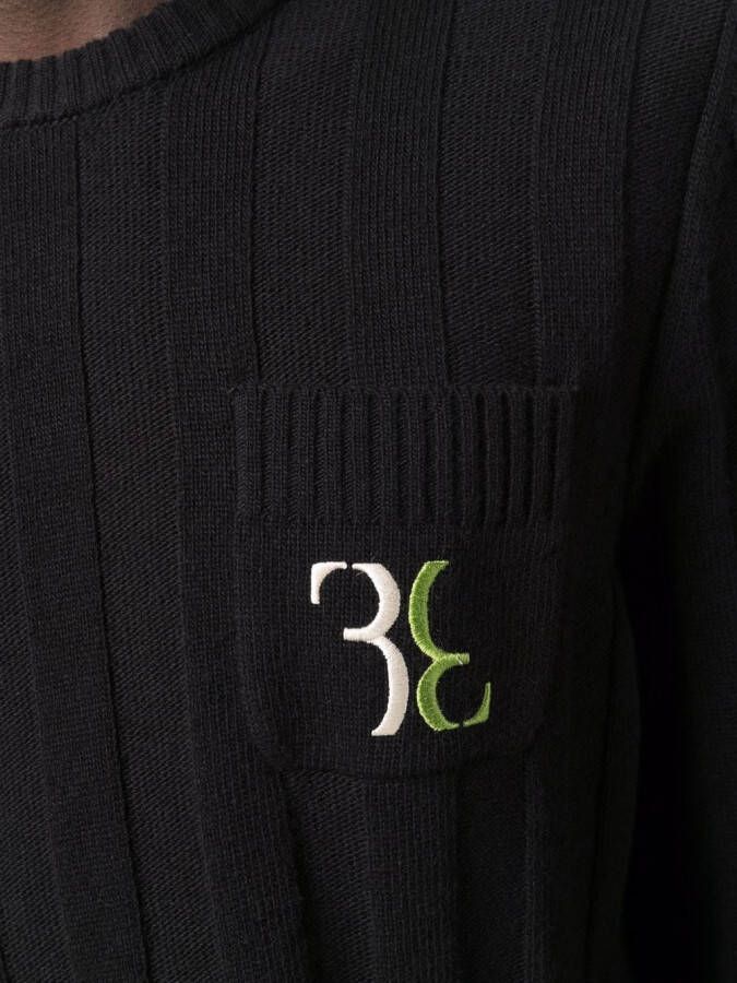 Billionaire Trui met geborduurd logo Zwart