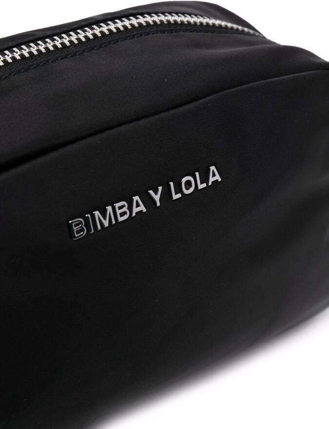Bimba y Lola Schoudertas met logoplakkaat Zwart