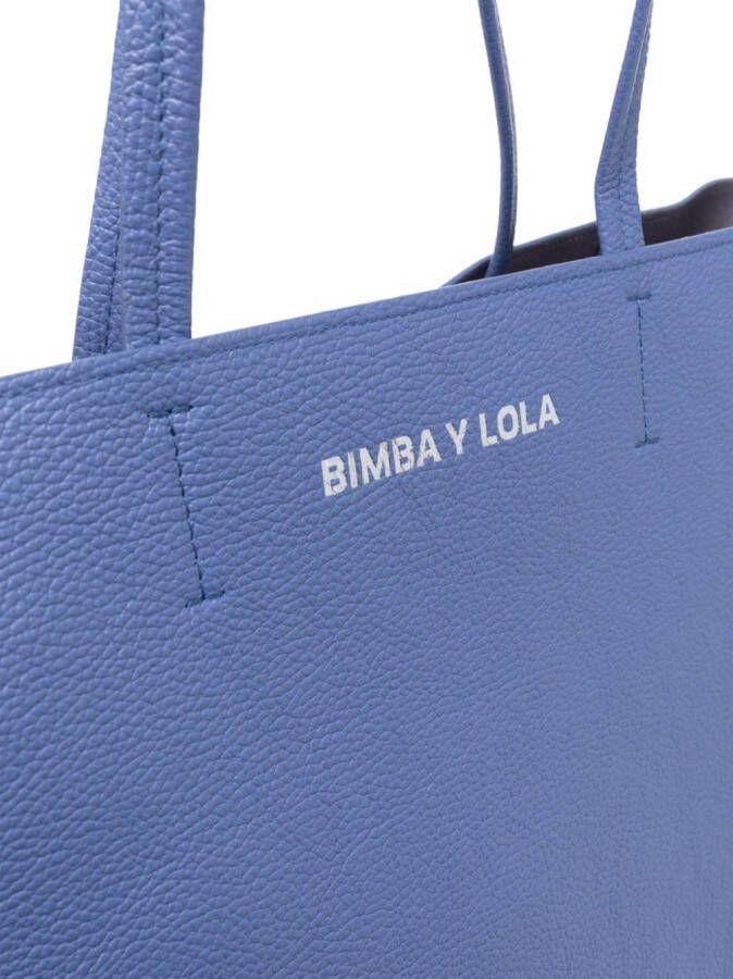 Bimba y Lola Grote leren shopper Blauw