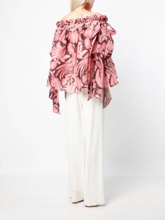 Biyan Blouse met bloemenprint Roze