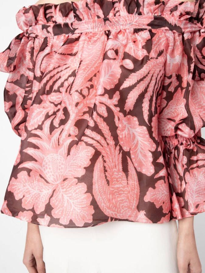 Biyan Blouse met bloemenprint Roze