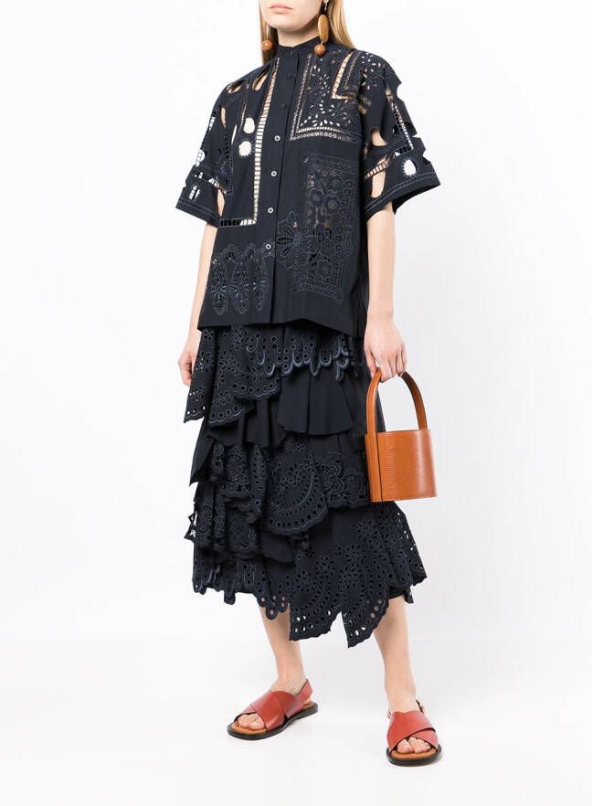 Biyan Uitgesneden blouse Blauw