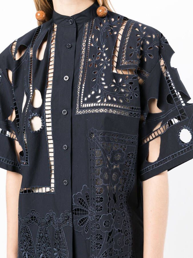 Biyan Uitgesneden blouse Blauw