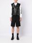 Black Comme Des Garçons Bikerjack met contrasterende mouwen Zwart - Thumbnail 2