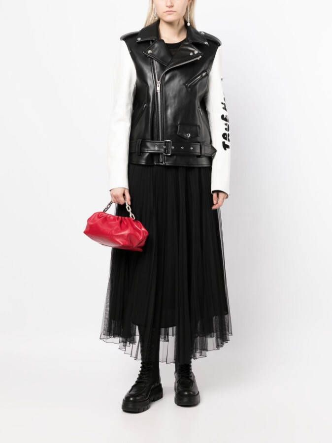 Black Comme Des Garçons Bikerjack met contrasterende mouwen Zwart