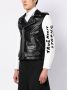 Black Comme Des Garçons Bikerjack met contrasterende mouwen Zwart - Thumbnail 4