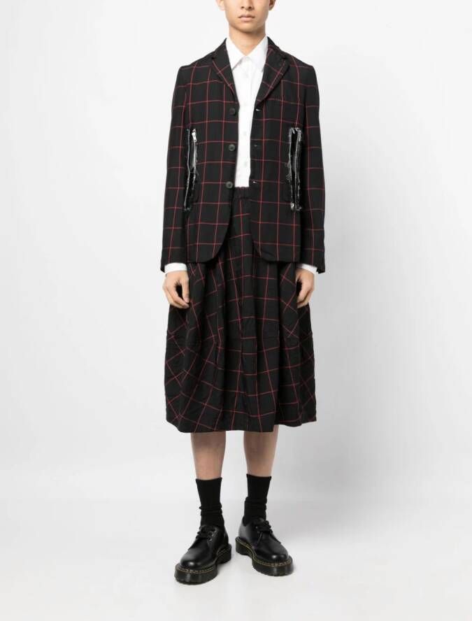Black Comme Des Garçons Blazer met gekerfde revers Zwart
