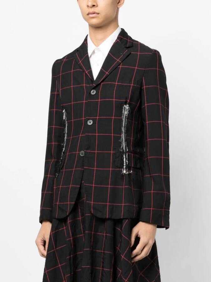 Black Comme Des Garçons Blazer met gekerfde revers Zwart