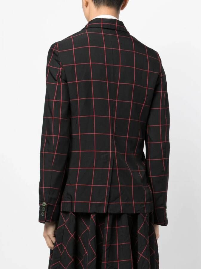 Black Comme Des Garçons Blazer met gekerfde revers Zwart