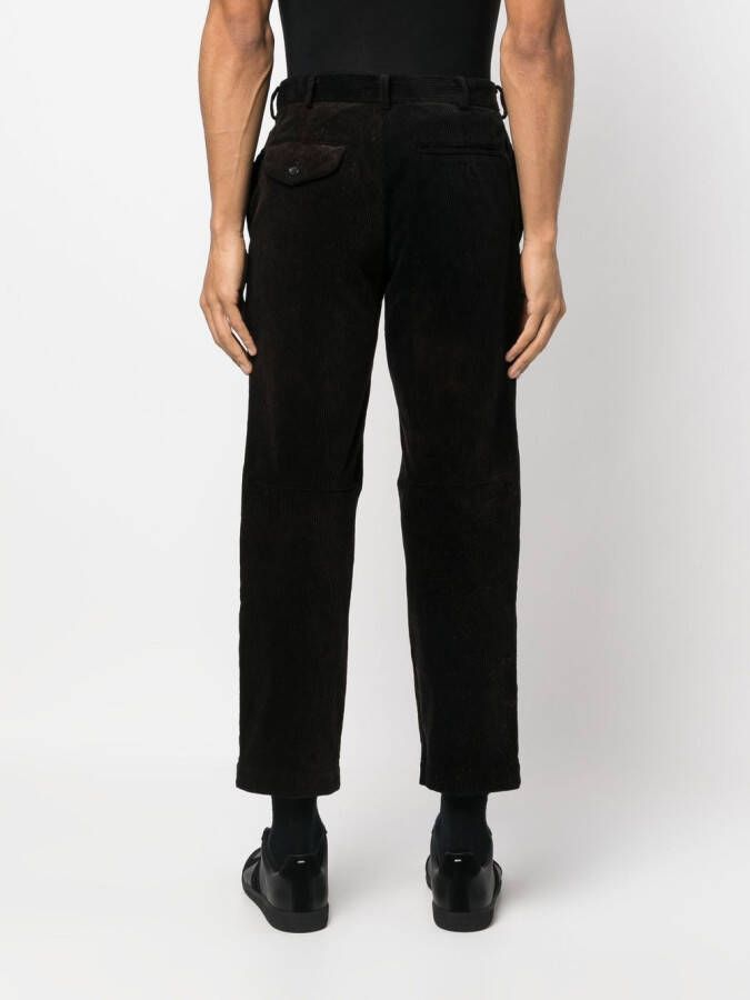 Black Comme Des Garçons Ribfluwelen broek Zwart