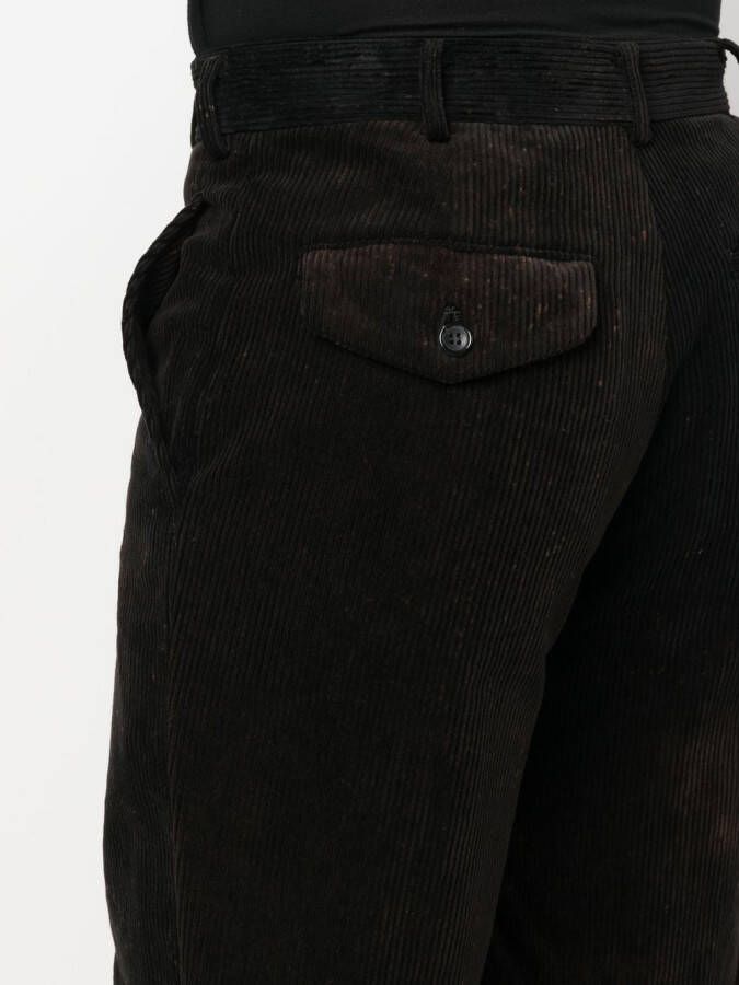 Black Comme Des Garçons Ribfluwelen broek Zwart