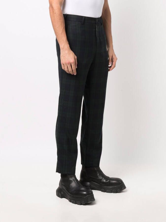 Black Comme Des Garçons Geruite pantalon Zwart