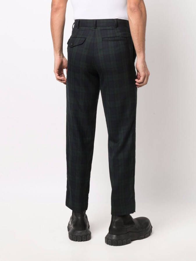 Black Comme Des Garçons Geruite pantalon Zwart