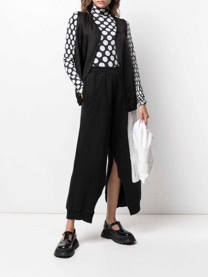 Black Comme Des Garçons Gilet met geborduurd logo Zwart