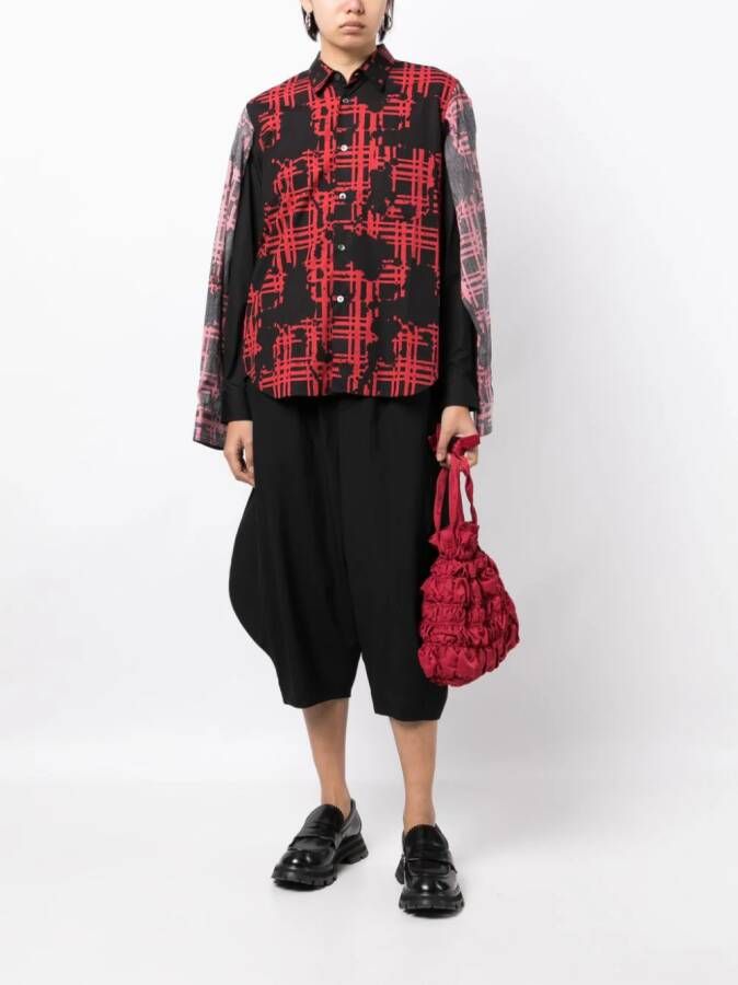 Black Comme Des Garçons Shirt met print Rood