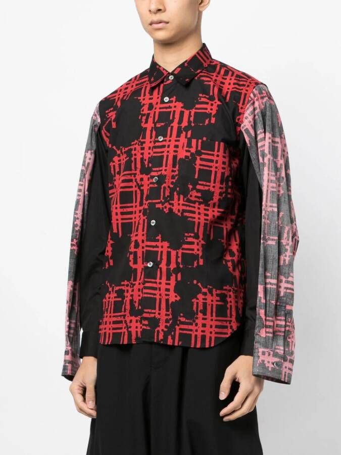 Black Comme Des Garçons Shirt met print Rood