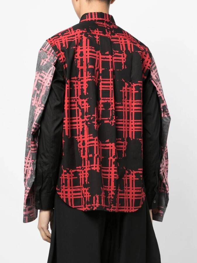 Black Comme Des Garçons Shirt met print Rood
