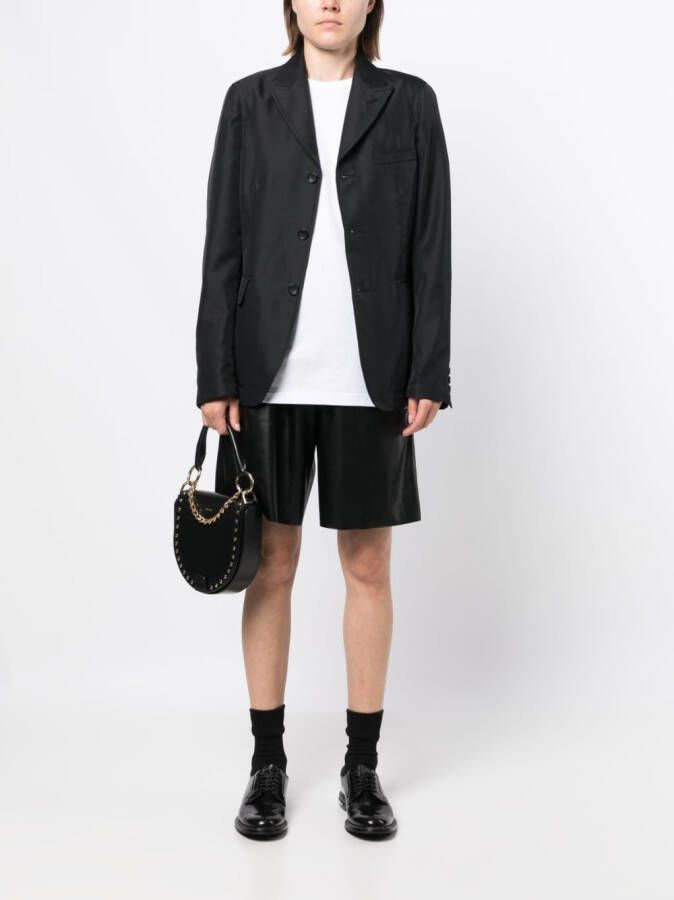 Black Comme Des Garçons Glanzende blazer Zwart