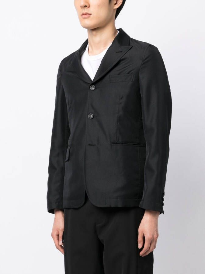 Black Comme Des Garçons Glanzende blazer Zwart