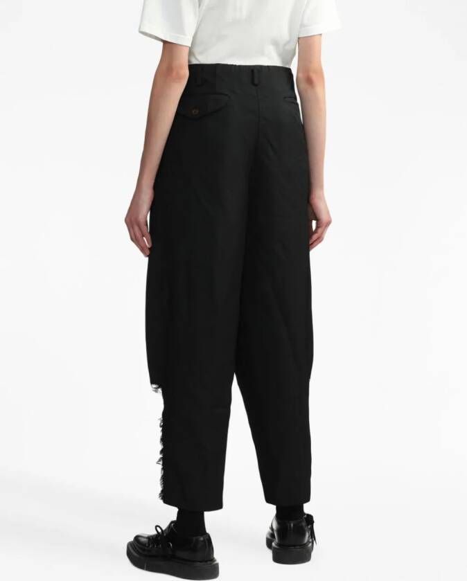 Black Comme Des Garçons High waist broek Zwart