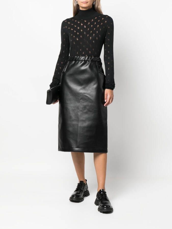 Black Comme Des Garçons High waist rok Zwart