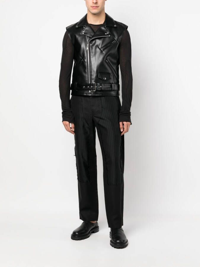 Black Comme Des Garçons Mouwloos bikerjack Zwart