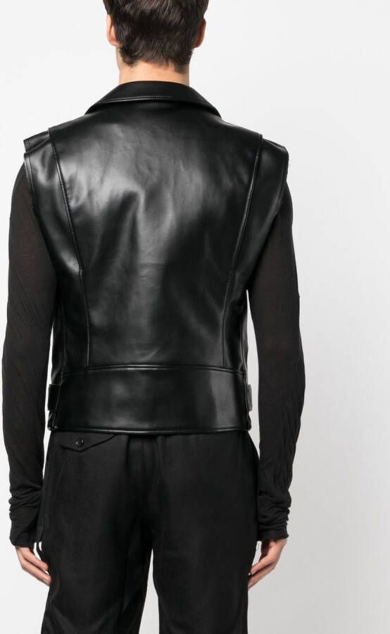Black Comme Des Garçons Mouwloos bikerjack Zwart