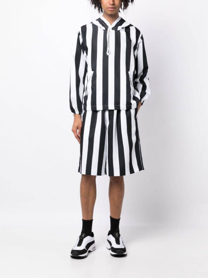 Black Comme Des Garçons Shorts met doodskopprint Zwart
