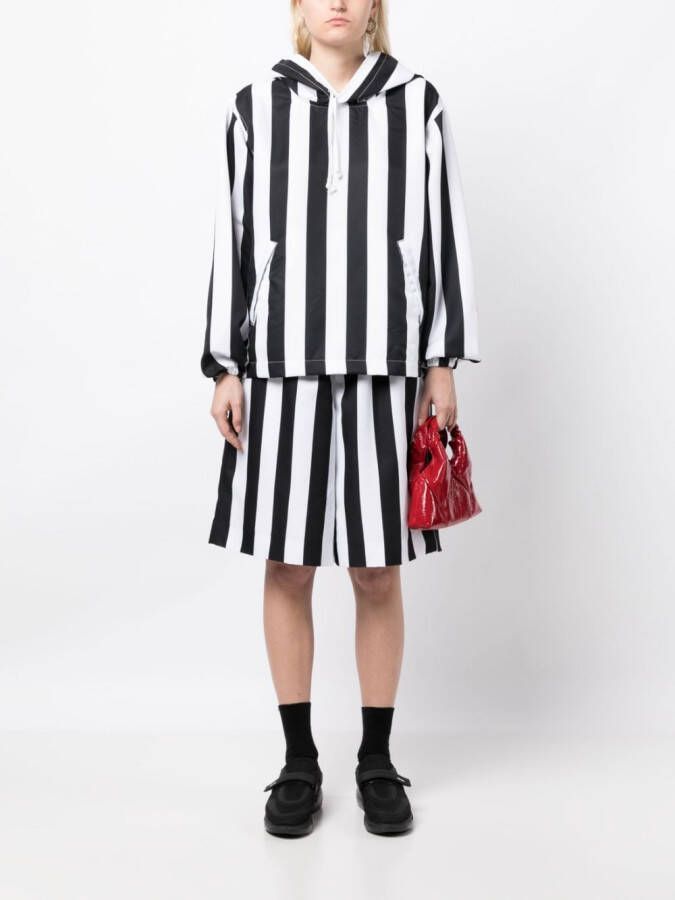 Black Comme Des Garçons Shorts met doodskopprint Zwart