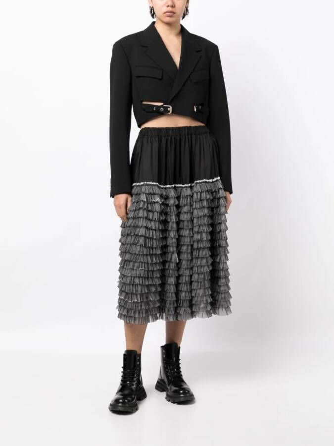 Black Comme Des Garçons Shorts met geplooid detail Zwart