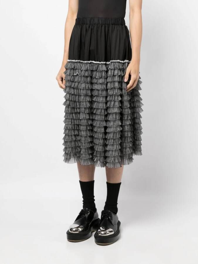 Black Comme Des Garçons Shorts met geplooid detail Zwart
