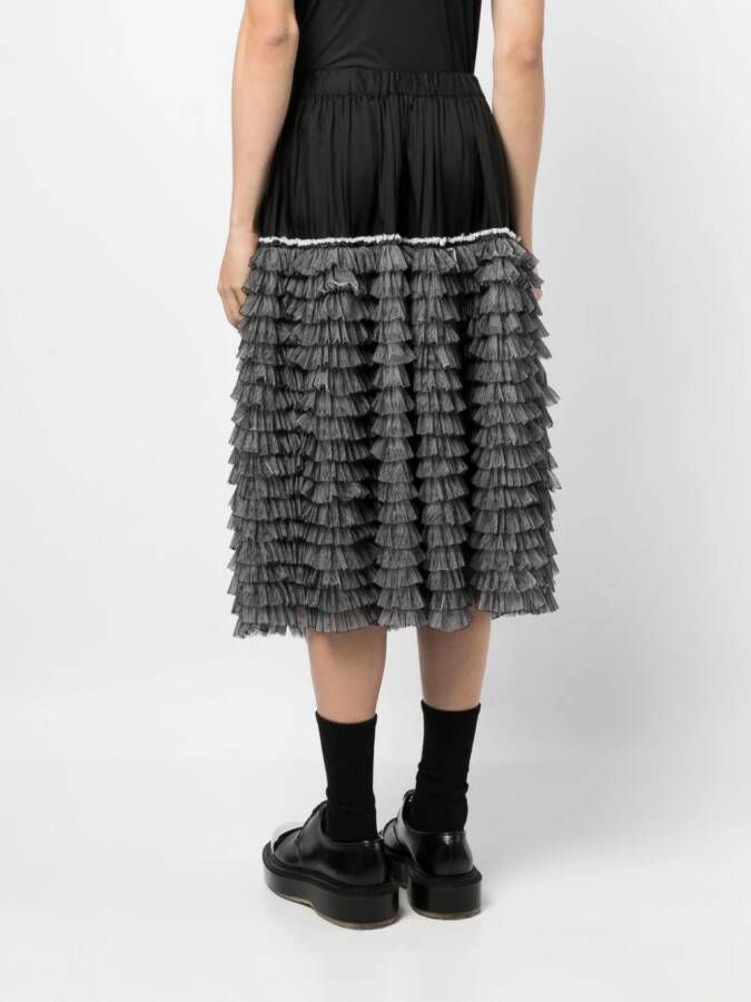 Black Comme Des Garçons Shorts met geplooid detail Zwart