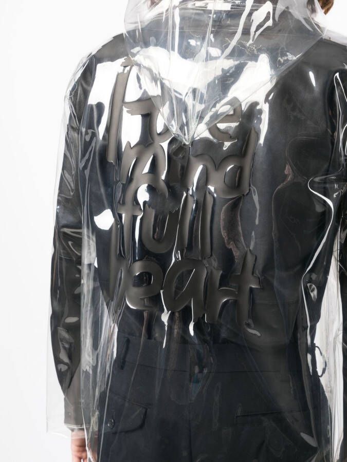 Black Comme Des Garçons Jack met tekst Beige