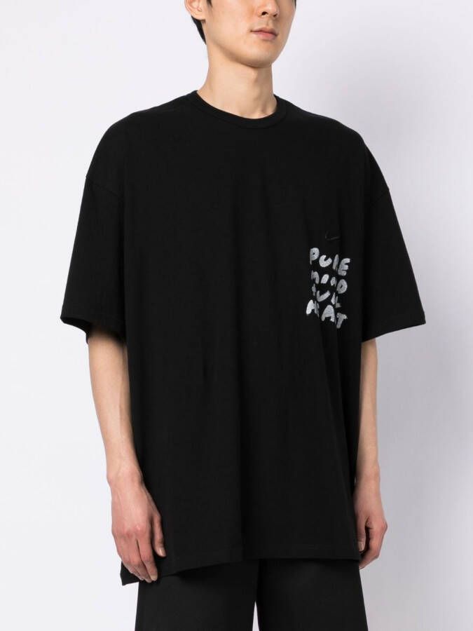 Black Comme Des Garçons T-shirt met grafische print Zwart