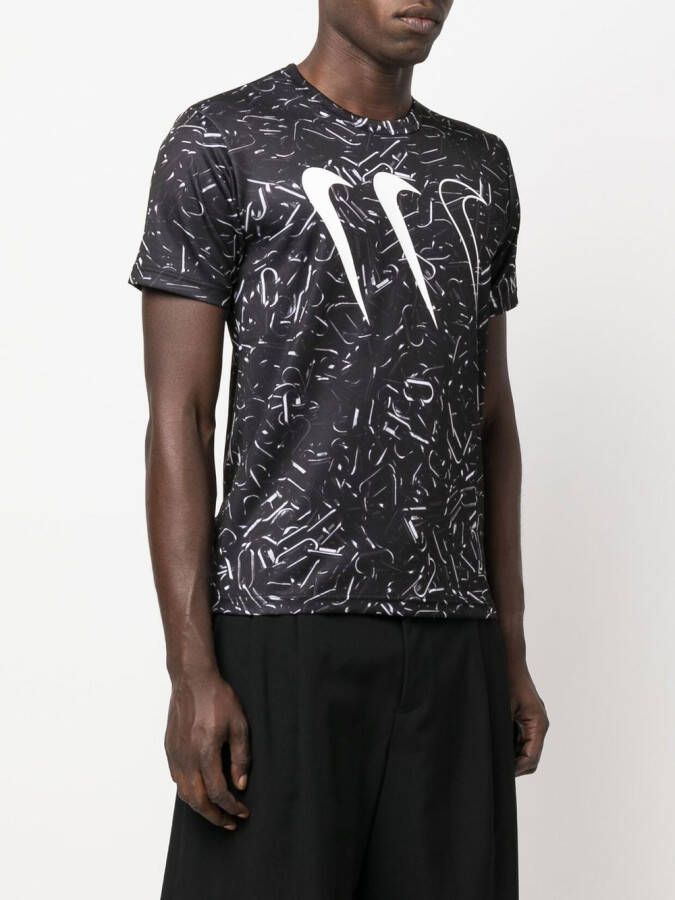 Black Comme Des Garçons T-shirt met logoprint Zwart