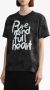 Black Comme Des Garçons T-shirt met tekst en tie-dye print Zwart - Thumbnail 3