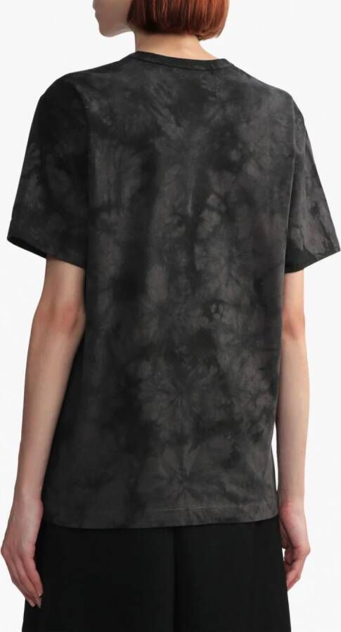 Black Comme Des Garçons T-shirt met tekst en tie-dye print Zwart