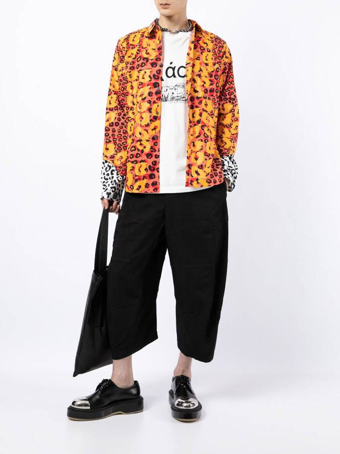 Black Comme Des Garçons x Filip Pagowski overhemd met uitgesneden cuffs Rood