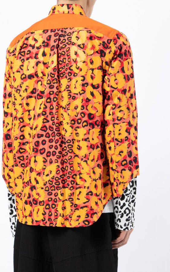 Black Comme Des Garçons x Filip Pagowski overhemd met uitgesneden cuffs Rood