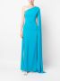 Blanca Vita Maxi-jurk met gedrapeerde mouwen Blauw - Thumbnail 2