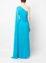 Blanca Vita Maxi-jurk met gedrapeerde mouwen Blauw - Thumbnail 4