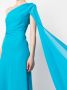 Blanca Vita Maxi-jurk met gedrapeerde mouwen Blauw - Thumbnail 5